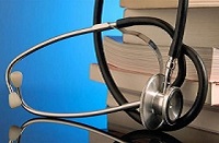 stethoscope on a stack of books