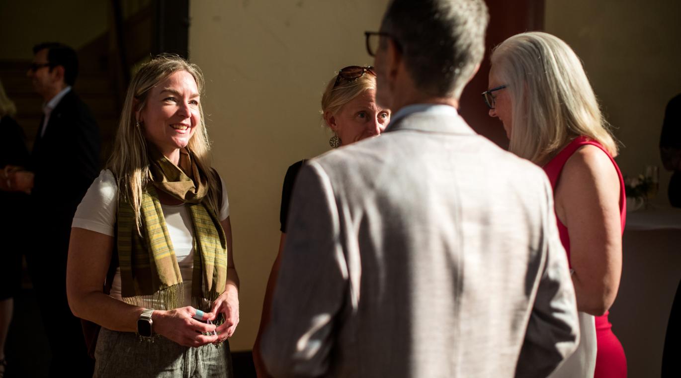 Guests in conversation with each other