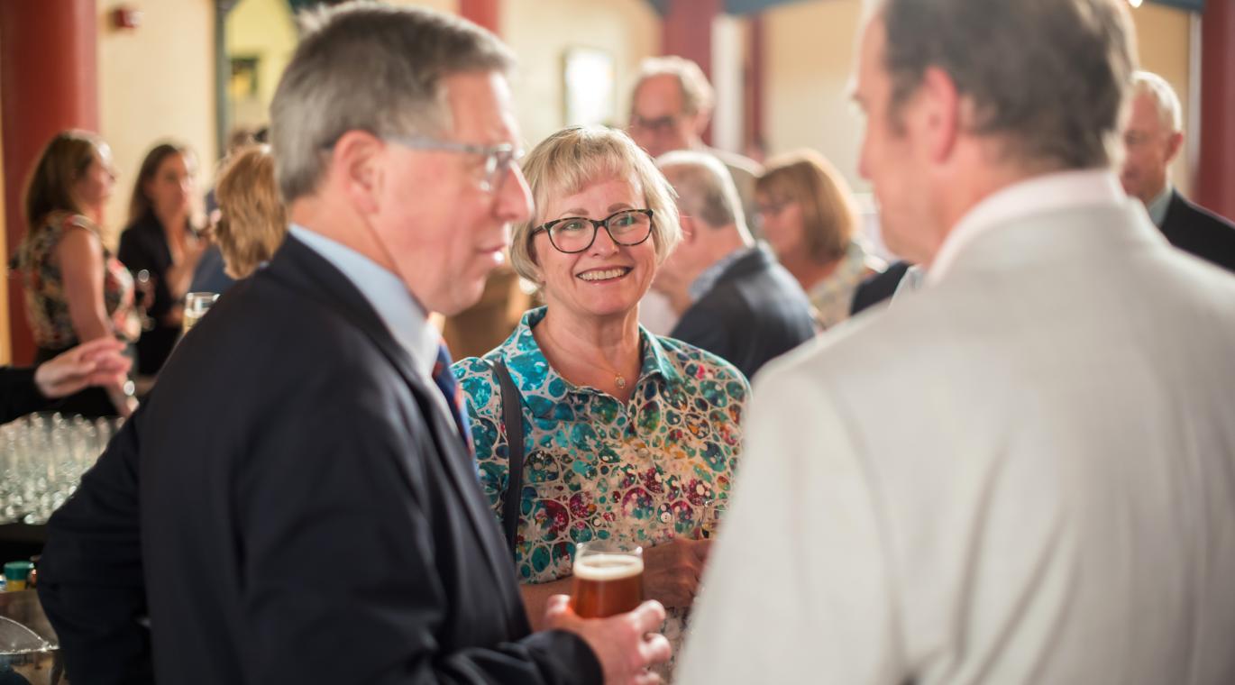 Guests in conversation with each other