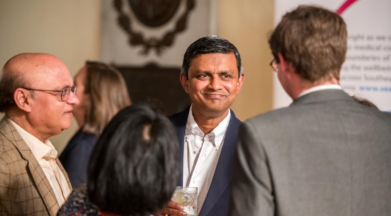 Guests in conversation with each other