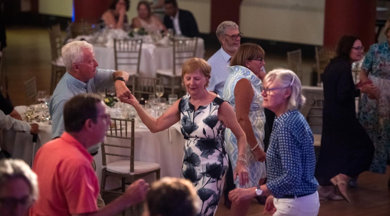 Guests dancing
