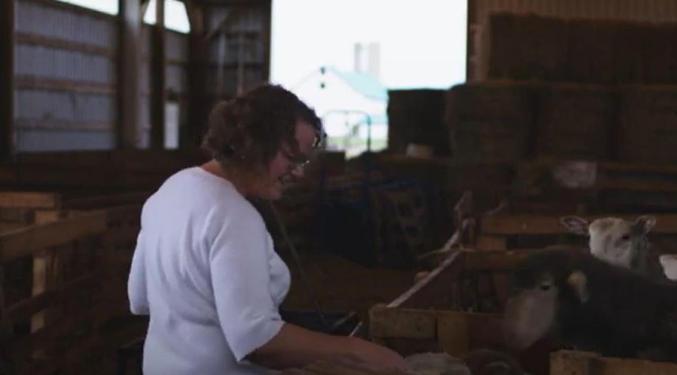 Dr. Laura Gaudet on her farm