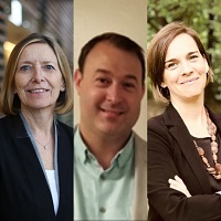 Headshots of Dr. Leslie Flynn, Allison Philpot, and Chris Gillies
