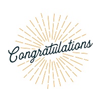 word "congratulations" on white background