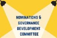 yellow background with words 'Nominations & Governance Development Committee'