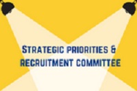 two spotlights pointing at words 'Strategic Priorities & Recruitment Committee'
