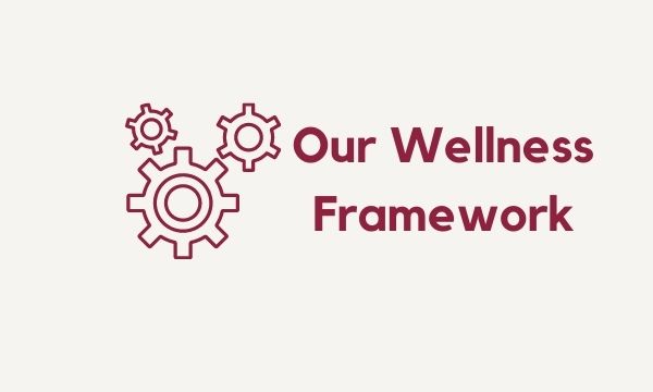 words 'Our Wellness Framework' next to image of gears